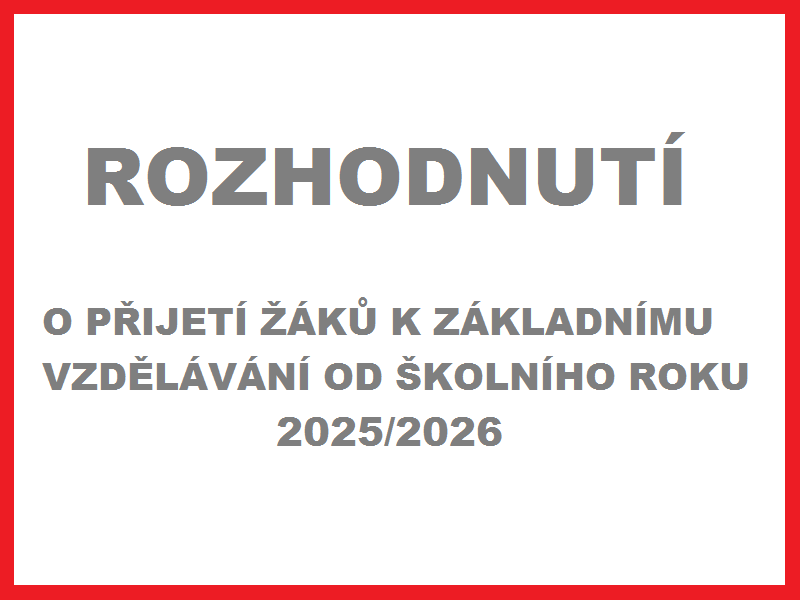 Informace pro rodiče budoucích prvňáků 
