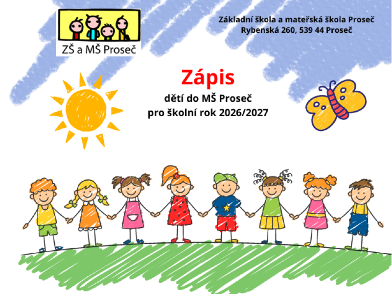 Zápis dětí do MŠ pro školní rok 2026/2027